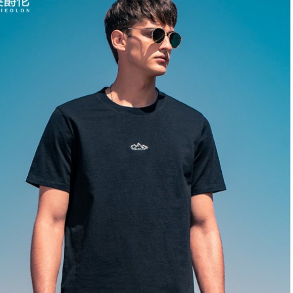 Men's short-sleeved casual cotton top summer dress